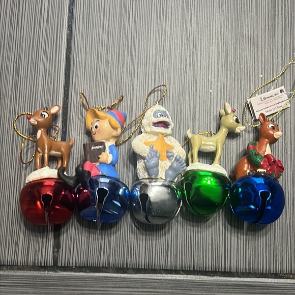 Set 16 vtg Jingle Buddies Rudolf the Red Nose Reindeer Christmas tree ornaments - Picture 10 of 11